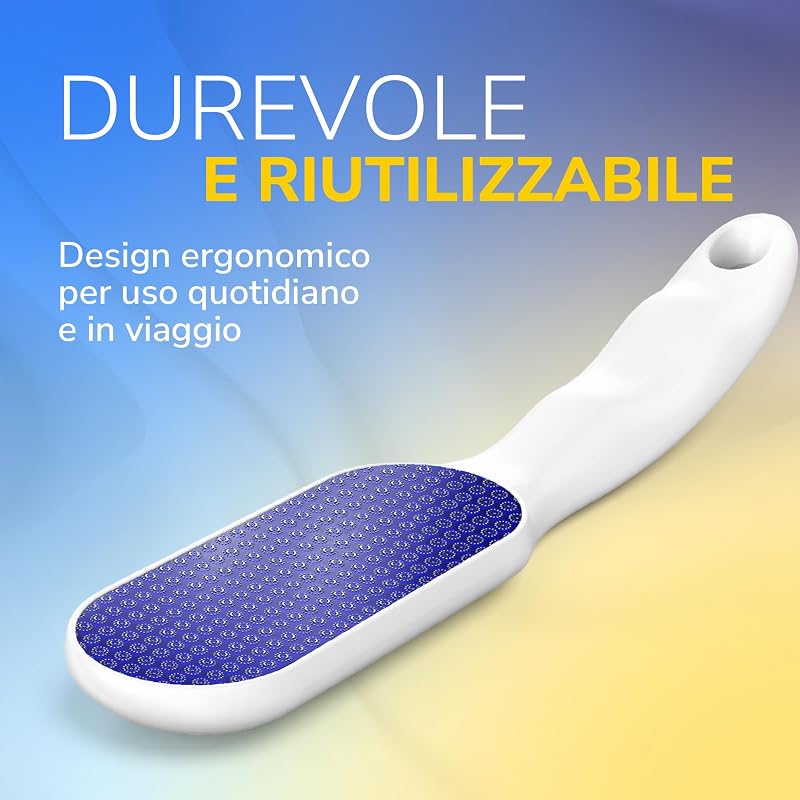 Dr. Scholl’s Lima per Piedi in Vetro Nano – Rimuove all'istante la Pelle Secca su Piedi Bagnati o Asciutti, Impermeabile, Antiruggine e Delicata su Calli, Ideale sotto la Doccia con Manico Antiscivolo