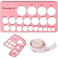 Nipple Measurement Tool for Flanges, Flange Sizing Kit, Flange Size Measure for Nipples, Nipple Sizer for Flanges, Nipple Flange Measuring Tool, Nipple Ruler for Breast Pump Flange Sizing Kit (Pink)