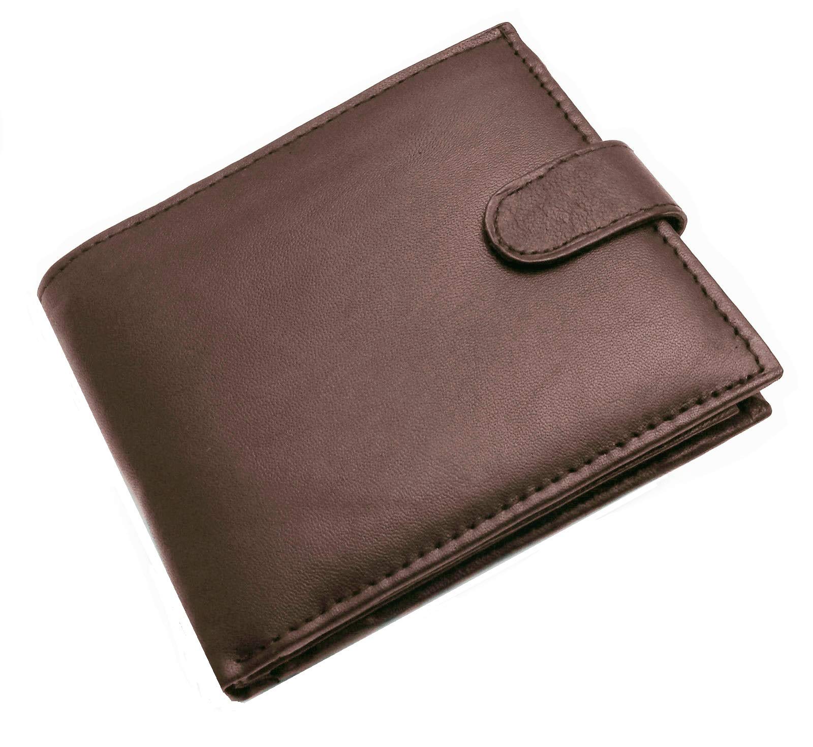 ODS:UK Men's Soft and Secure Leather Wallet with RFID Blocking, Card Slots, ID Window and Coin Pocket