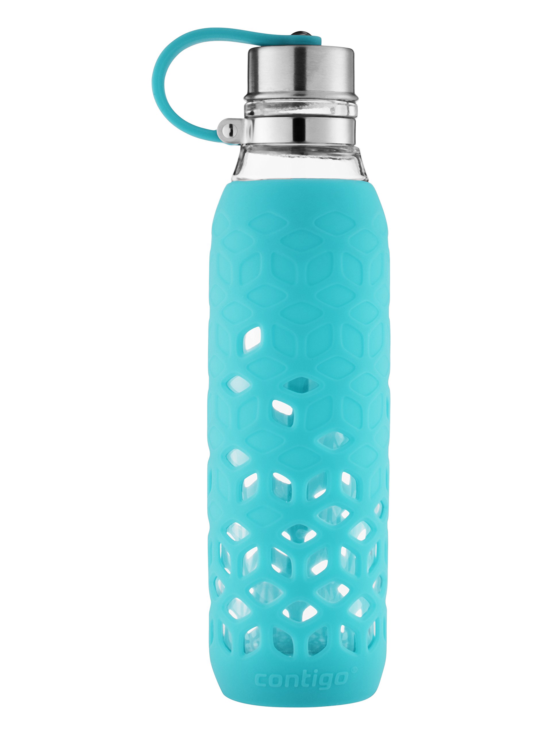 Contigo Purity Glass Water Bottle with Petal Sleeve, 20oz, Scuba eBay