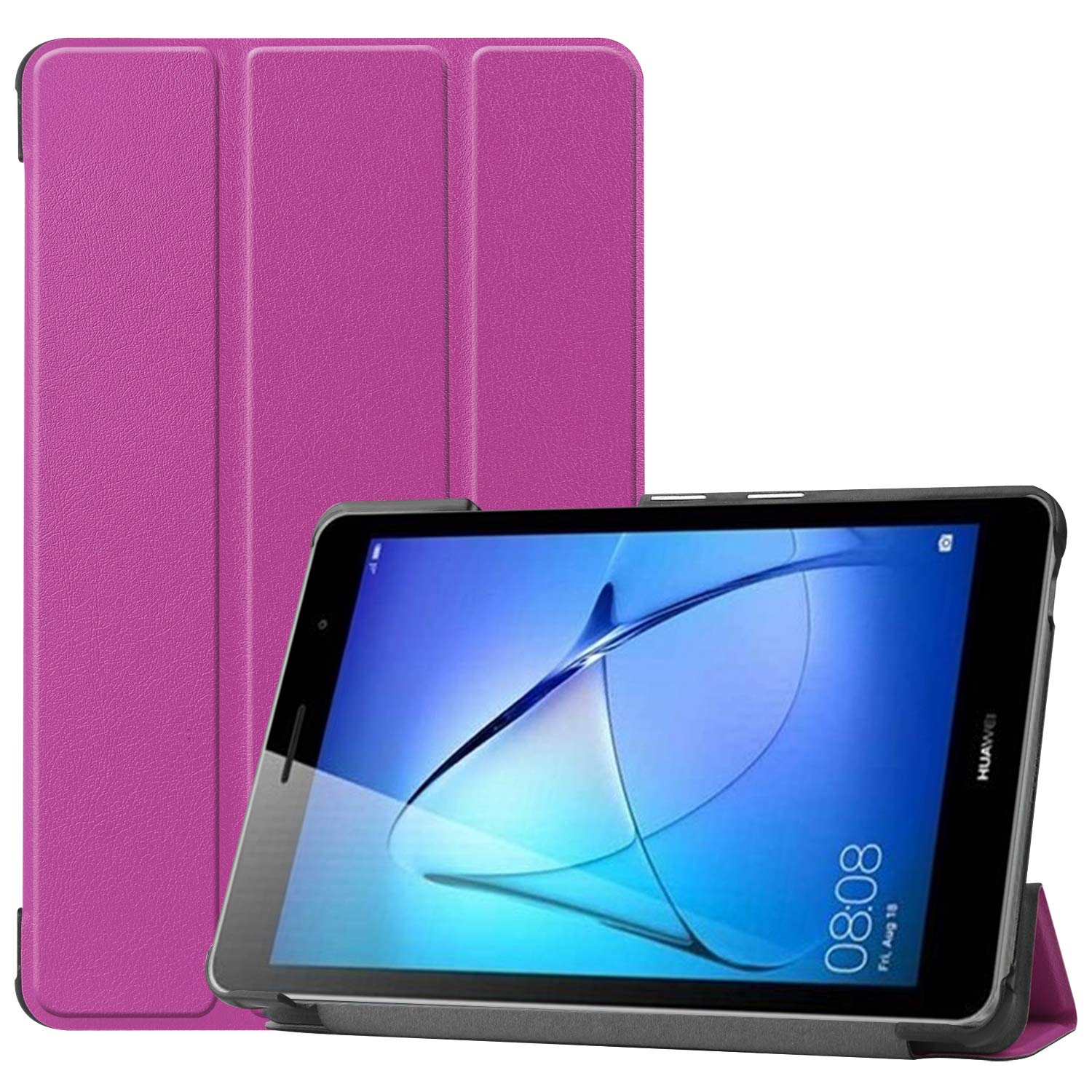 Lobwerk Tablet Case for Huawei MatePad T8 8.0 Inch Slim Case with Stand Function and Auto Sleep/Wake Function Purple