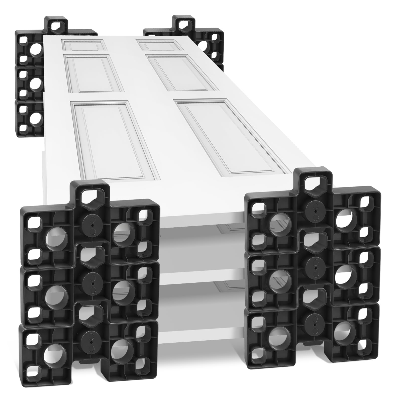 Photo 1 of Touri 12 Pack Black Stable Door Painting Stands, Spray Paint Racks for Painting, Stacking, and Drying Interior and Exterior Doors or Cabinet Doors, Providing Convenience Use