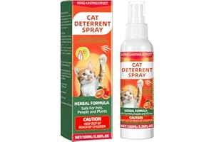 GDBadais Cat Deterrent Spray - Indoor & Outdoor Training Safe Cat Spray, Protect Furniture, Sofas, Rugs, Restricted Areas-for Cat Behavior, Natural, Effective Cat Repellent Spray - Red Pack