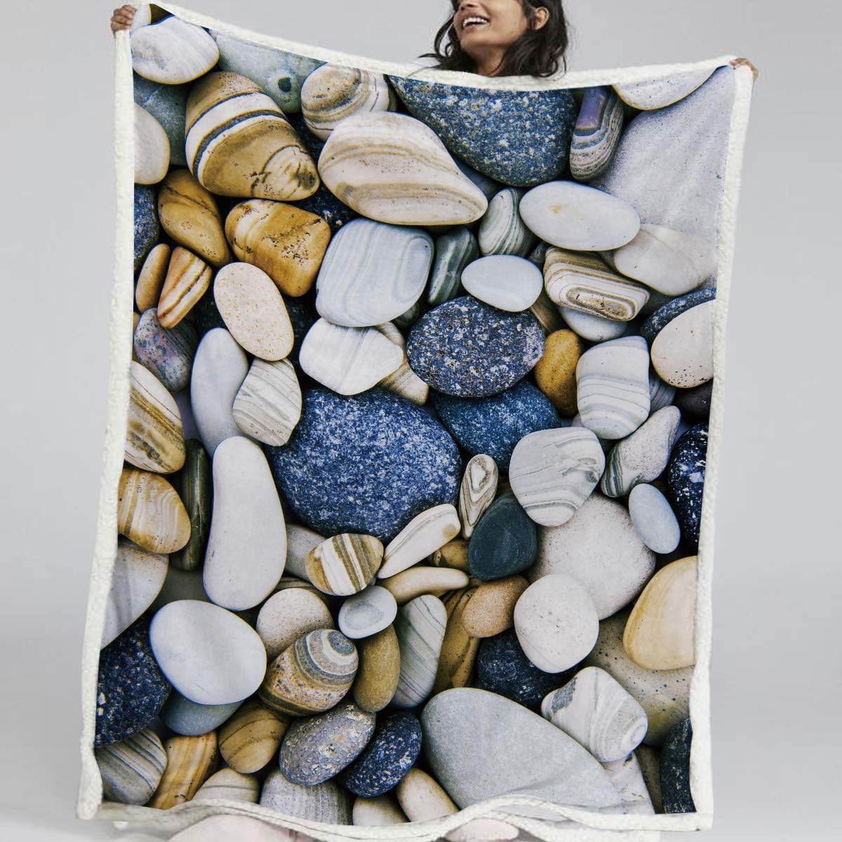 BlessLiving Stone Throw Blanket 3D Colorful Natural Throw Blanket