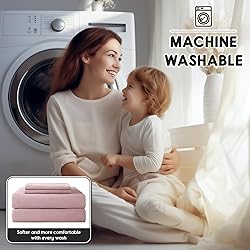 Shilucheng 100% French Linen Sheets - Queen Size