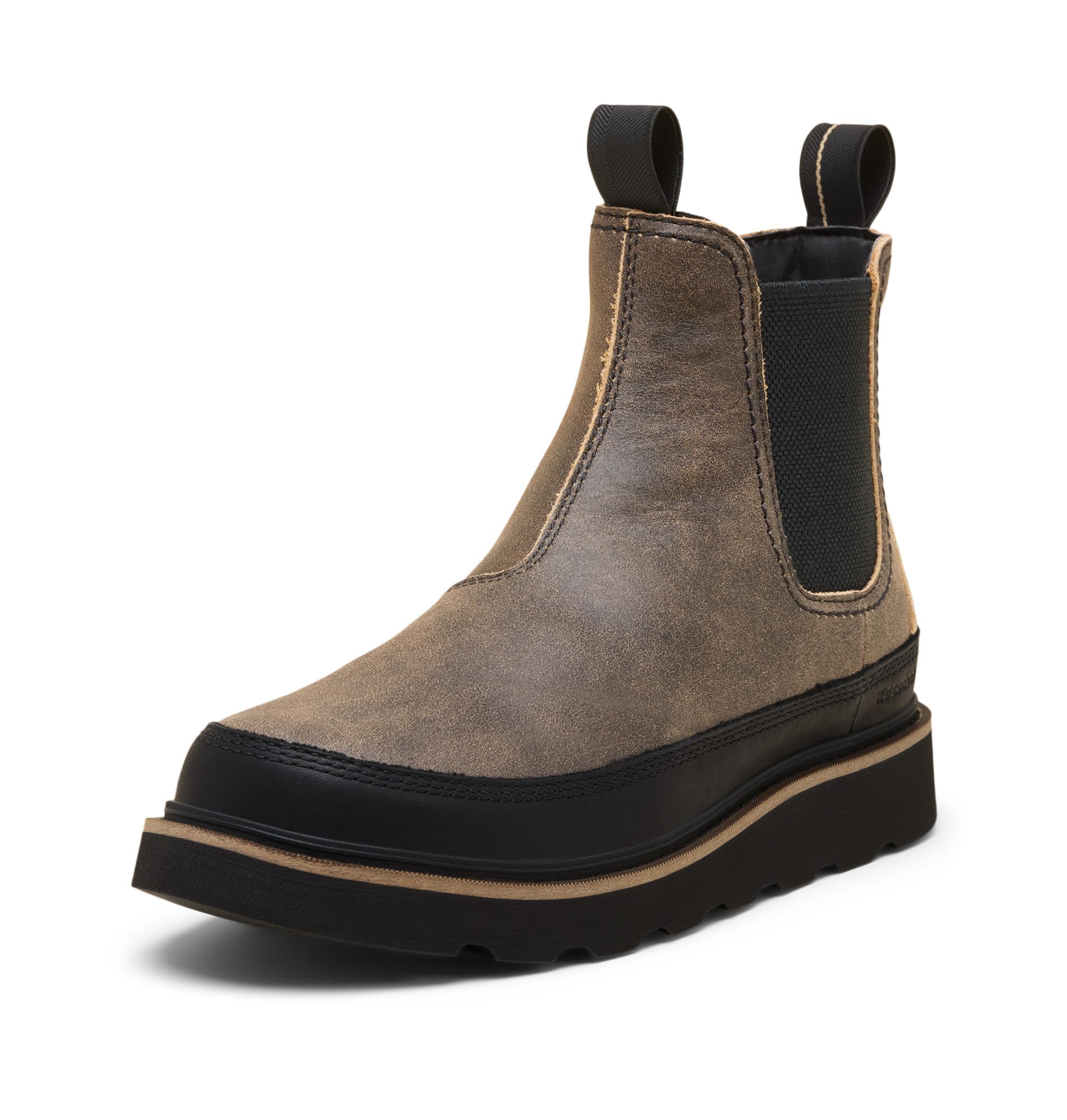 Sorel Men’s Slabtown 62′ Chelsea Waterproof Boot, Canoe/Black, 10.5