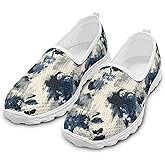 Floral Round Toe Cute Shoes for Office Work Women Elegant Slip On Flat Lightweight Comfortable Walking Shoes Women Summer Casual Daily Wear Gifts for Wife Mom Sister