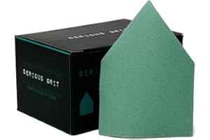 Serious Grit - 180 Grit 90mm x 65mm Triangle Sanding Sheets - Fits Milwaukee M12 Fuel Sanders - Heavy-Duty Hook & Loop Film S
