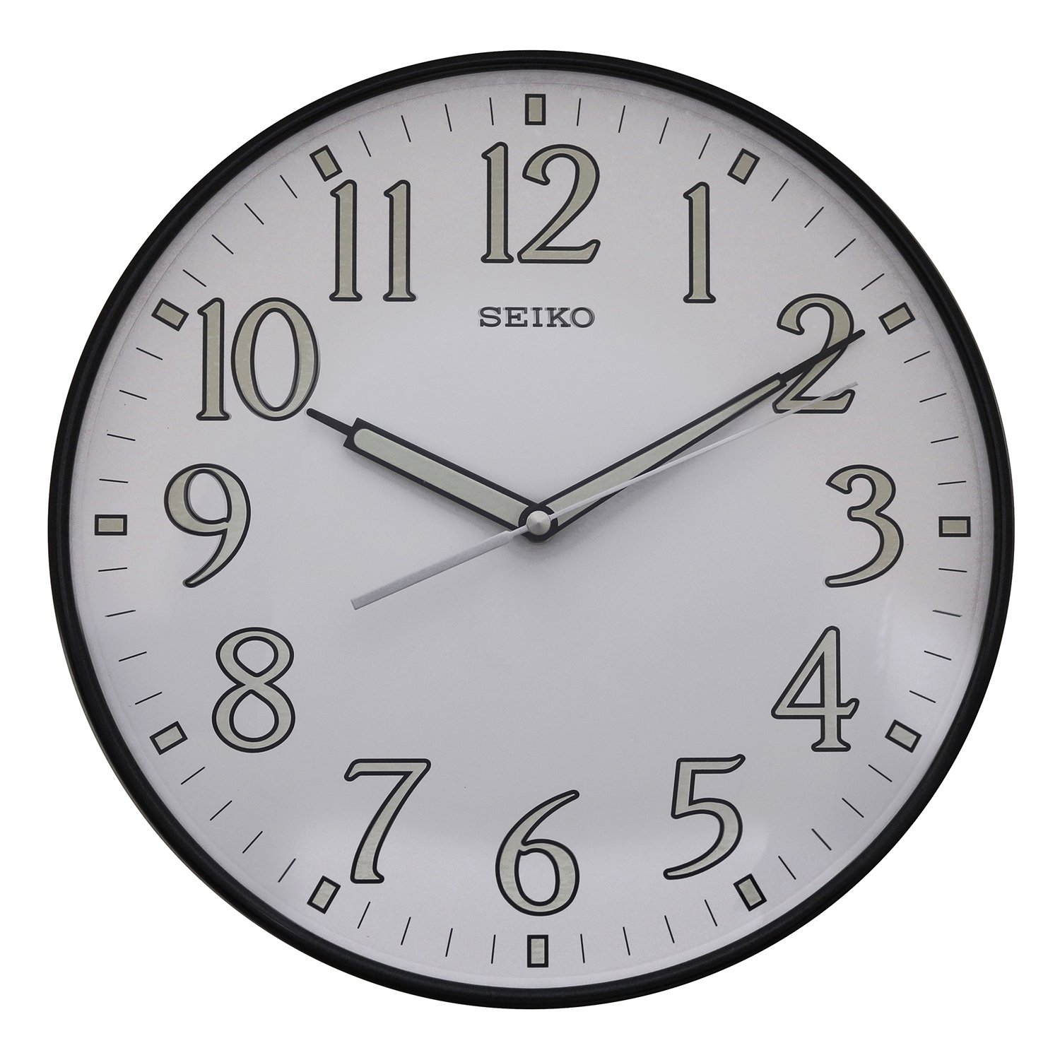 Buy SEIKO Qxa521K Plastic Radium Wall Clock (Black_1.8 Inch X 11.6 Inch