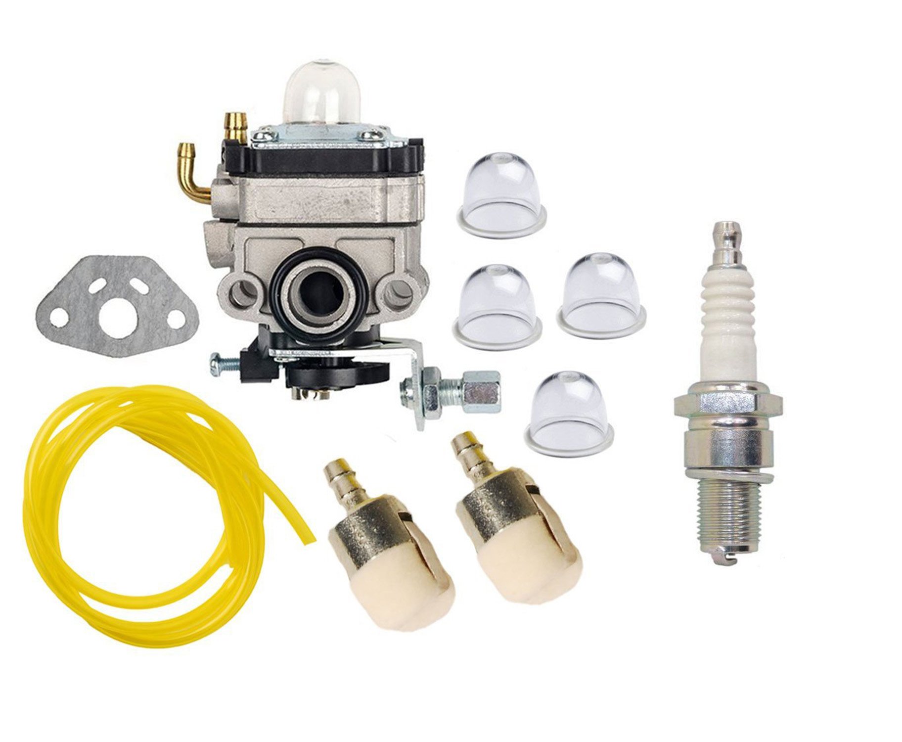 OuyFilters OxoxO Carburetor Carb Kit with Primer Bulb Fuel Line Filter Compatible with Honda GX22 GX31 FG100 Mantis Tiller String Trimmer Brush Cutter