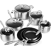 Scanpan CX+ 13 Piece Cookware Set with Stratanium Plus Nonstick - 5-ply Stainless Steel