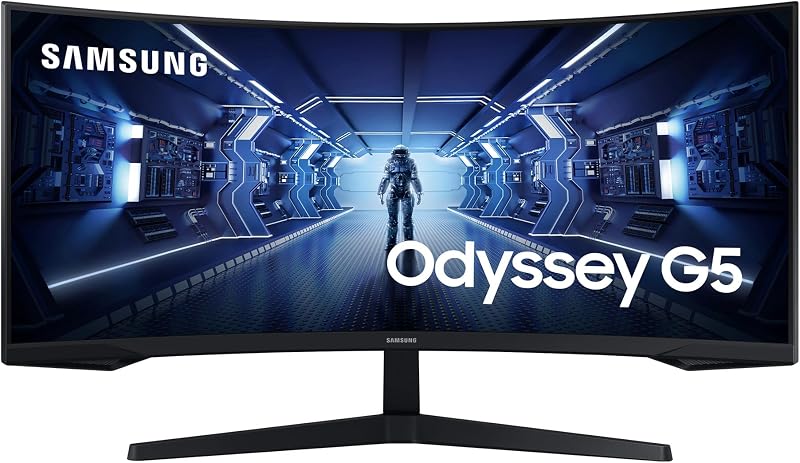 Gaming Monitor G5 C34G55TWWP, 34 Zoll, VA-Panel, UWQHD-Auflösung, AMD FreeSync Premium, Krümmung 1000R, Bildwiederholrate 165 Hz, Reaktionszeit 1 ms (MPRT), schwarz