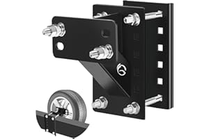 GADFISH Spare Tire Carrier,Spare Tire Mount Boat Trailer Carrier Bracket,Heavy Duty Lock Holder,Fits 4 & 5 & 6 Lugs Trailer Wheels on 4", 4.5'', 4.75'', 5'' and 5.5'' Bolt Patterns,Holds up to 150 Lbs