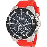 Invicta Aviator Men 49mm Stainless Steel Steel Black dial VK63A Quartz