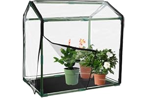 TAINAT Mini Greenhouse Indoor Tabletop Gardens Greenhouse,Portable Green Houses for Outside Small Plant Tent with Waterproof Pad,Plant Nursery Tent Flower Shelters 35”(L) x18”(W) x35”(H)