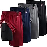 NELEUS 2 in 1 Athletic Shorts for Men 9" Dry Fit Workout Running Shorts with Pockets