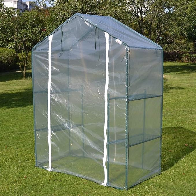 Walkin Greenhouse PVC Cloth Cover, 55×27.6×76.8 Inch
