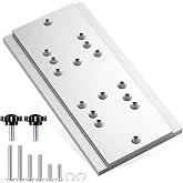 Frienda Tackle Fishing Rod Holder Adapter Plate, 3" x 6" Anodized Aircraft Grade Aluminum Compact Track System Adapter Stainless Hardware for Various Rod Holder, Not Included Track System
