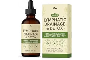 Lymphatic Drainage Drops Liquid Supplement, Herbal Lymphatic Drainage Support for Fluid Balance, Helps Reduce Puffiness & Sup