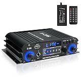 4 Channel Stereo Receivers Audio Home Amplifier Bluetooth 5.0, RMS 50Wx4 Max 1200W HiFi Power Amplifier, USB/SD/FM, Class D Home Audio Receiver for Home Theate