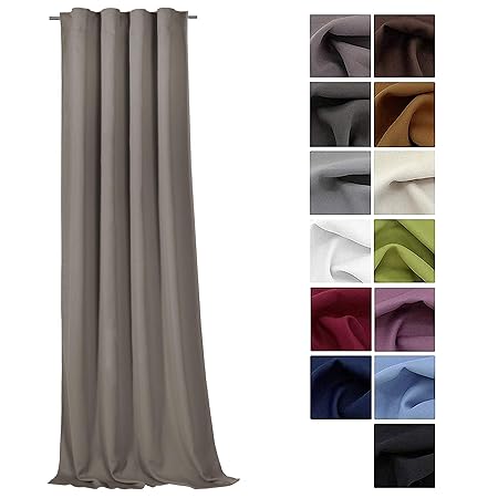heimtexland Gardine BLICKDICHT Verdunklungsgardine mit Kräuselband und versteckten Schlaufen, Thermogardine, Verdunklungsvorh