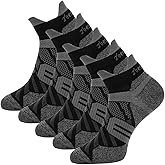 Toes&Feet Men's Anti Odor Thin Quick Dry Ankle Compression Running Socks
