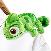 Chameleon Shoulder Plush, Lizard Cosplay Prop for Kids and Adults, Green | Soft green chameleon shoulder plush with a magnet and metal plate; lightweight 6.6-inch cosplay prop for kids and adults.