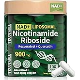 Yolopim NAD Supplements for Women and Men, Liposomal Nicotinamide Riboside 900mg, NAD Resveratrol Supplement, Quercetin, High Purity NAD+ Supplement for Anti-Aging, Energy-80 Capsules