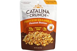 Catalina Crunch Protein Granola - Low Sugar Breakfast Cereal with 13g of Protein - Gluten Free, Keto Friendly - Peanut Butter - 8 oz. Bag (Pack of 1)