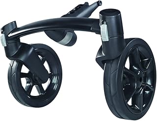 Quinny 77300080 Mood Vorderradachse, austauschbare Vorderrad-Achse mit 2 Reifen, schwarz