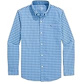 Vineyard Vines Boys Boys Topsail Gingham Featherweight Performance Shirt