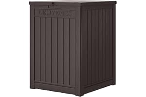 LHBGO 51 Gallon Resin Package Delivery Box for Outside, Storage Box with Lockable Secure, Large Double-Wall Resin Outdoor Package Delivery and Waterproof Deck Box