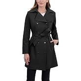 Calvin Klein Women's Trench Coat, Double Breasted With Detachable Hood and Belt