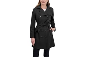 Calvin Klein womens Double Breasted Trench Coat With Detachable Hood and BeltTrench Coat