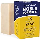 Noble Formula 2% Pyrithione Zinc Soap Bar for Face, Body &amp; Scalp, 3.25 oz | Higher-strength ZnP with sunflower oil, shea butter, oatmeal, and chamomile; no palm oil or added fragrance; veteran-owned