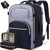 LOVEVOOK Travel Essentials Carry on Backpack 40L Travel Backpack for Women Men,Waterproof TSA Personal Item Travels Bag Airline Flight Approved,Large Carry on Luggage Laptop Backpack with Packing Cube