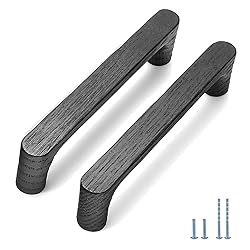 Evionlin Black Round 5 in 8 pcs Wooden Drawer Pulls