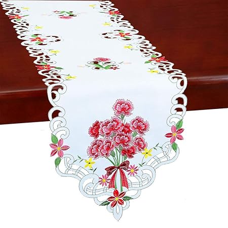 Camino de mesa bordado Las mejores mesas.