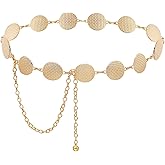 JUXCOKO Women's Bohemian Style Waist Chain Metal Chain Belts for Dress Pants