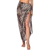 Ekouaer Women Sarong Swimsuit Coverups Chiffon Long Bikini Wraps Sheer Beach Bathing Suit Cover Up
