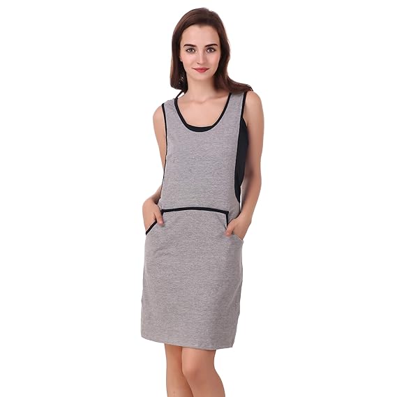 grey pinafore dress