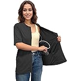 Youdiao Mastectomy Shirts with Drain Pockets Post-Surgery Must Haves Soft Full Front Zip-Up Short Sleeve Recovery Tops