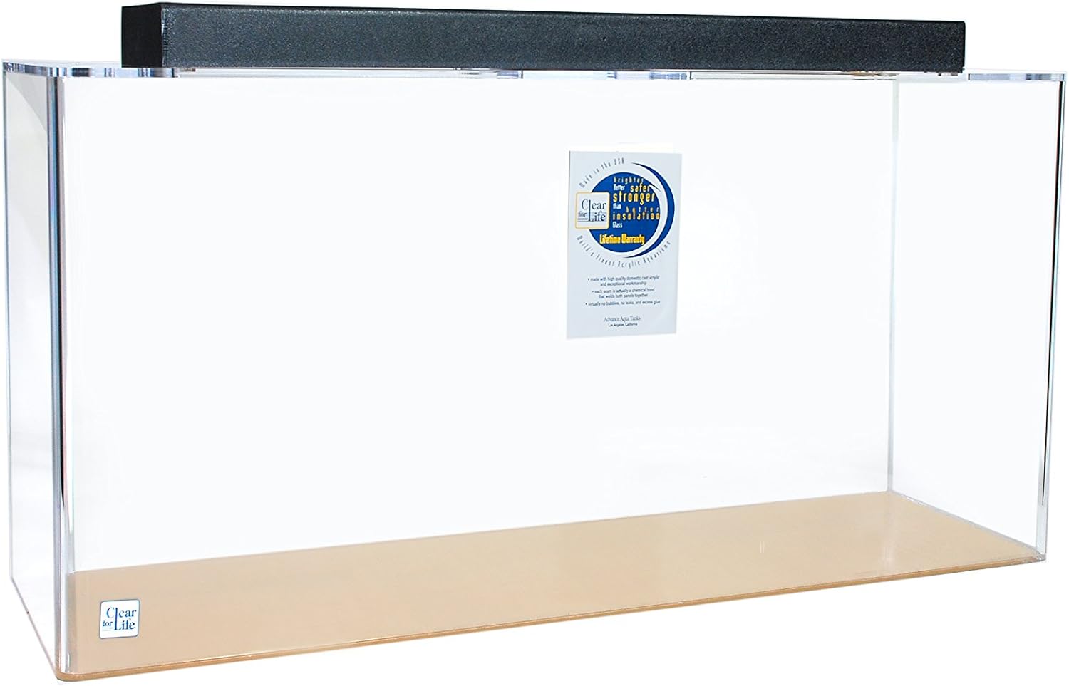 Clear For Life 100r Rectangle Acrylic Aquarium Clear Back
