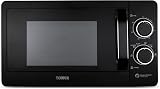 Tower T24042BLK 800W Manual Microwave 20L Black & Chrome - 6 Heat Settings