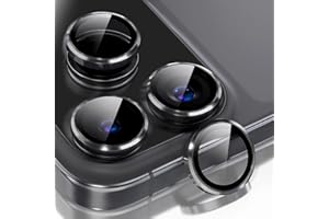 AFENGBOX 2 Pack Camera Lens Protector for iPhone 17 Pro Max/17 Pro 2025,9H Tempered Glass Scratch Resistant Metal Ring Camera Cover,Case Friendly Camera Screen Protector Accessories,Black