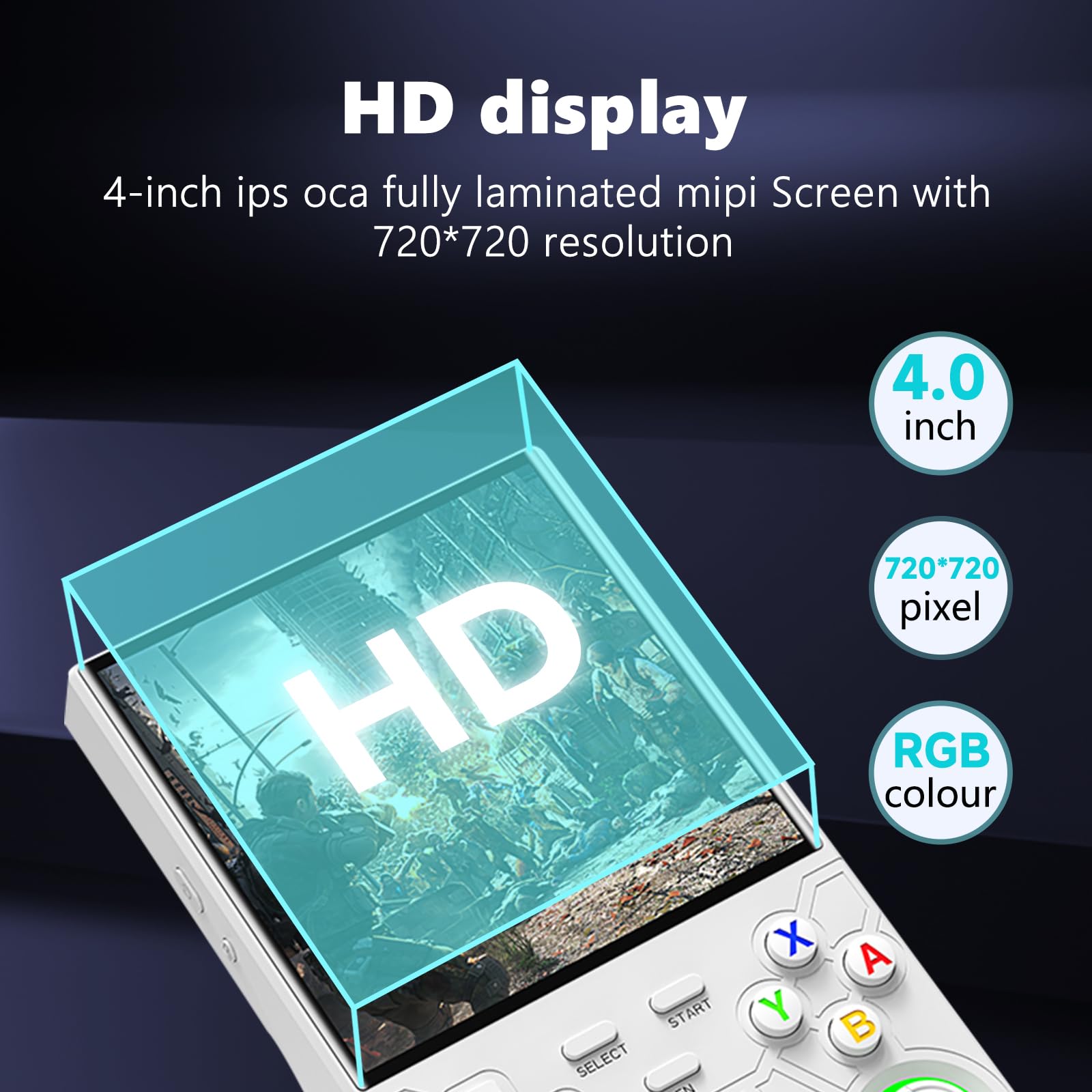 2025 New Upgrade R36ULTRA Retro Handheld Game Console with 64G Built-in 21000+ Classic Games,Portable Hand Held Open Source Linux System 4.0-in 4k HD IPS Screen Video Player (Black)