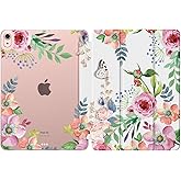 MoKo for iPad Air 11 Inch Case 7th/6th Generation M3/M2 2025/2024, iPad Air 5th/4th Gen 10.9" 2022/2020, Translucent Frosted Soft TPU Back Cover, Slim Protective Cover,Auto Wake/Sleep,Fragrant Flowers | 7th/6th Generation, M3/M2, 2025/2024, 2022/2020, Translucent Frosted, Soft TPU