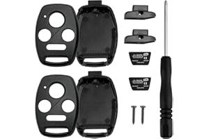 MAEZOE Lot de 2 coques de clé de voiture, découpe non nécessaire, 4 boutons pour télécommande de voiture Honda Accord 2003-20