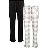 Lucky Brand Women's 2 Pack Pajama Pants - Hacci Sleep and Lounge Bottoms with Pockets