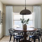 TWOPAGES Winter Sky Cotton Linen Pinch Pleated Curtains, 40Wx102L, 1 Panel | Cotton Linen Blend; Textured Fabric; Pinch Pleat Design; Room Darkening; Fits Living Room Nursery Rods Tracks